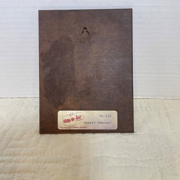 Vintage Signed Rafael Angel Ceramic Wall Art With Wooden Frame - Picture 13 of 16